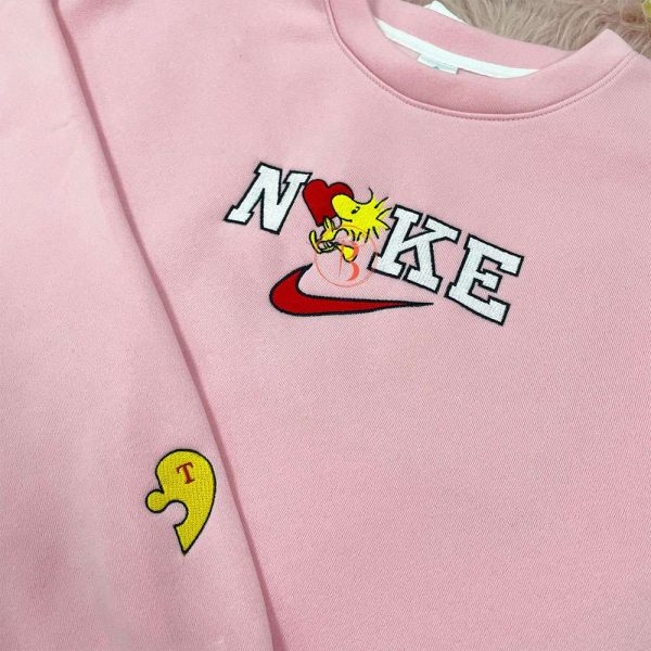 Couple Snoopy And Woodstock Embroidered Sweatshirt - TerraBell Designs - Image 5