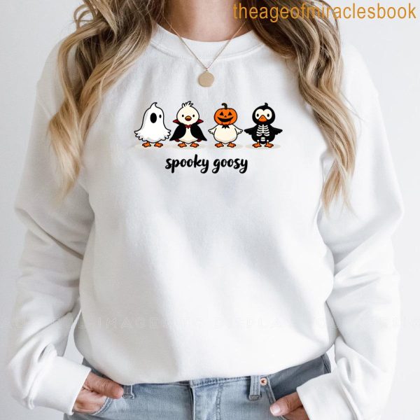 Spooky Goosy – Halloween Goose T-shirt - Image 2