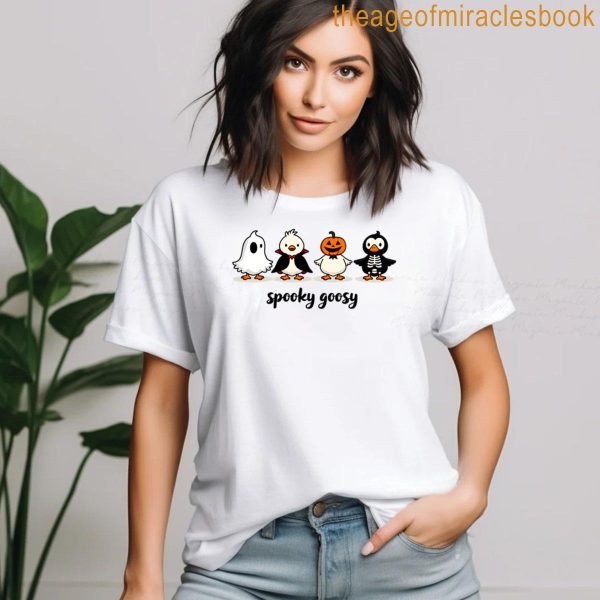 Spooky Goosy – Halloween Goose T-shirt - Image 3