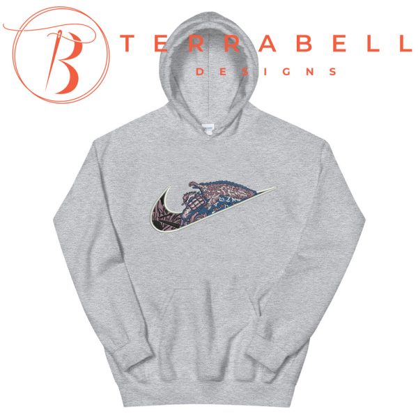 Swoosh Nike Susanoo Sasuke Embroidered Hoodie For Naruto Anime - TerraBell Designs