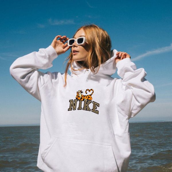 Tigger Winnie The Pooh Nike Embroidered Hoodie Sweatshirt Tee - TerraBell Designs