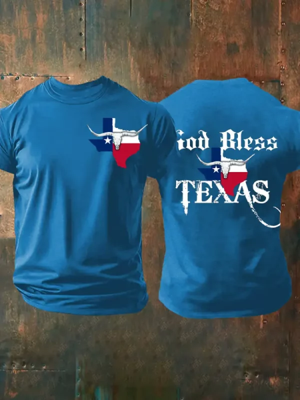 Unisex God Bless Texas Short-sleeved T-shirt