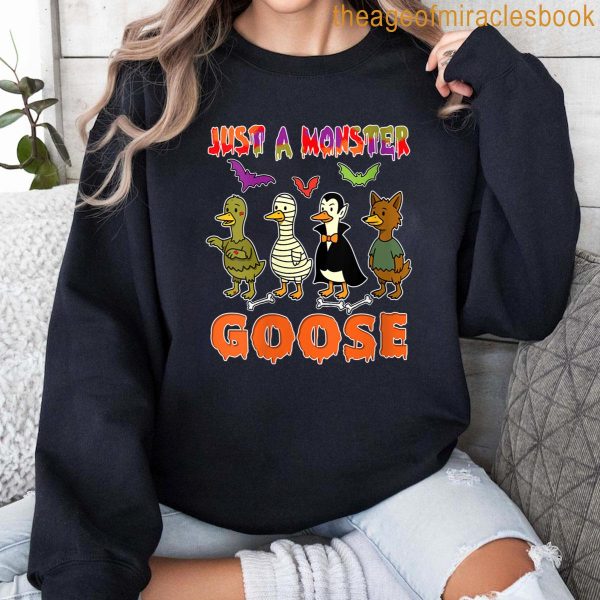 Womens A Monster Halloween Group Gooses Cosplay Zombies Mummies T-shirt - Image 2