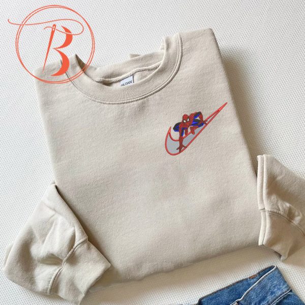 Embroidered Nike Spiderman Sweatshirt For Fans - TerraBell Designs
