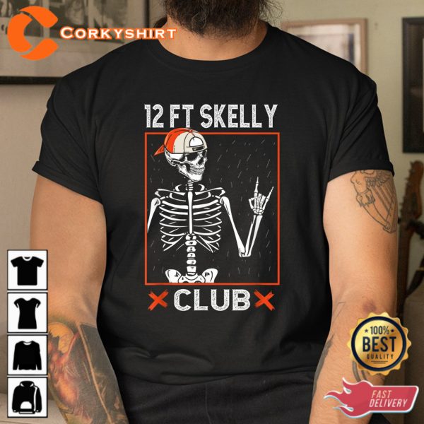 12 Foot Skelly Club Halloween Skeleton Shirt