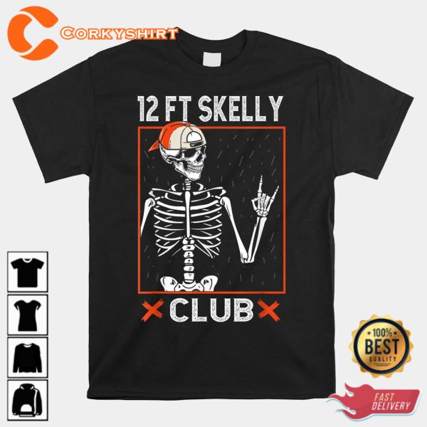 12 Foot Skelly Club Halloween Skeleton Shirt - Image 2