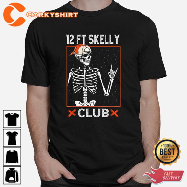 12 Foot Skelly Club Halloween Skeleton Shirt - Image 3