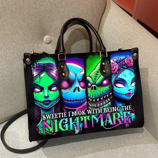 Sweetie I'm OK with Being the Nightmare Purse Handbag Set - Halloween Gift - Image 2