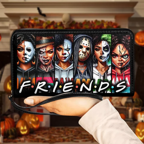 Female Killer Horror Friends Leather Wallet - Halloween Gift