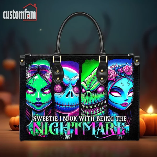 Sweetie I'm OK with Being the Nightmare Purse Handbag Set - Halloween Gift - Image 6