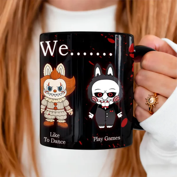 In This House We, Labubu Mug, Halloween Coffee Mugs, Halloween Gift, Personalized Mugs - Image 3