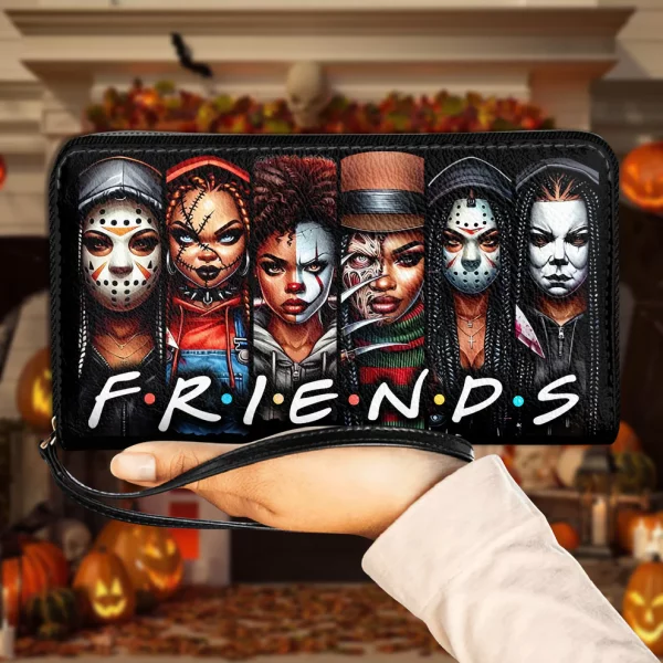 Female Killer Horror Friends Leather Wallet - Halloween Gift v2