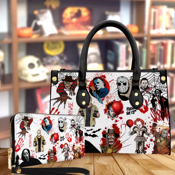 Halloween Horror Movie Characters Leather Wallet - Halloween Gift - Image 5