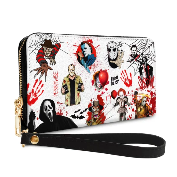 Halloween Horror Movie Characters Leather Wallet - Halloween Gift - Image 3