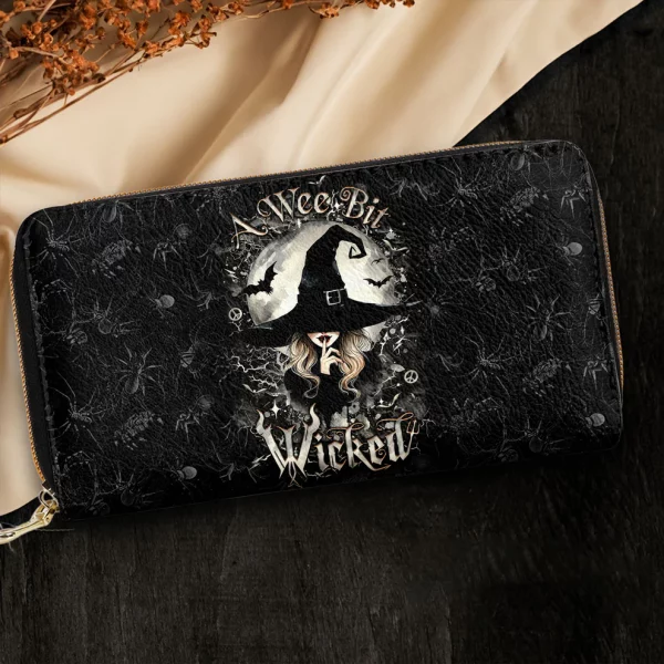 A Wee Bit Wicked Witches Leather Wallet - Halloween Gift - Image 4