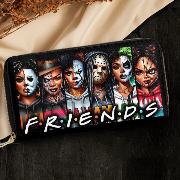 Female Killer Horror Friends Leather Wallet - Halloween Gift - Image 3