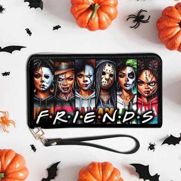 Female Killer Horror Friends Leather Wallet - Halloween Gift - Image 2
