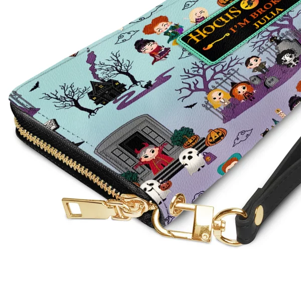 I'm Brokus Witches Personalized Leather Purse, Spooky Halloween Gift - Image 5