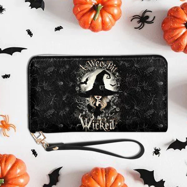 A Wee Bit Wicked Witches Leather Wallet - Halloween Gift - Image 3