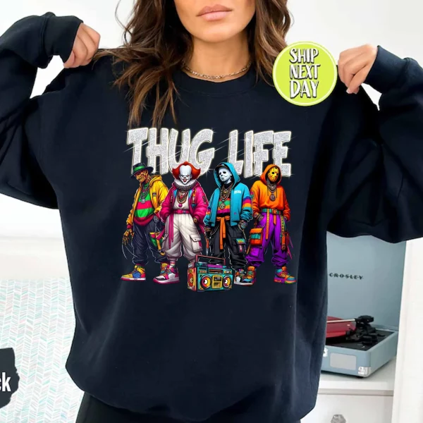 Thug Life Horror Ver 7 – Sweatshirt, Tshirt, Hoodie - Image 2