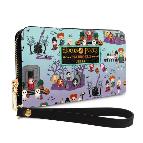 I'm Brokus Witches Personalized Leather Purse, Spooky Halloween Gift - Image 4