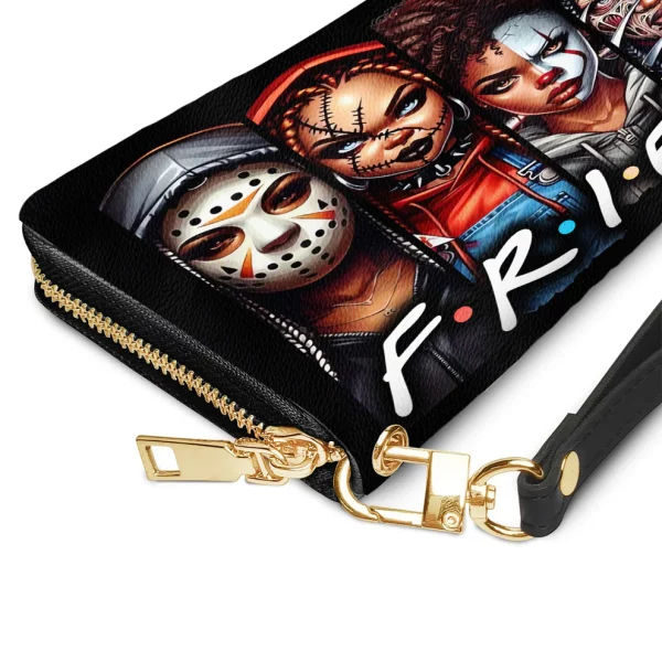 Female Killer Horror Friends Leather Wallet - Halloween Gift v2 - Image 2