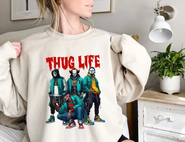 Thug Life Horror Ver 5 – Sweatshirt, Tshirt, Hoodie - Image 2