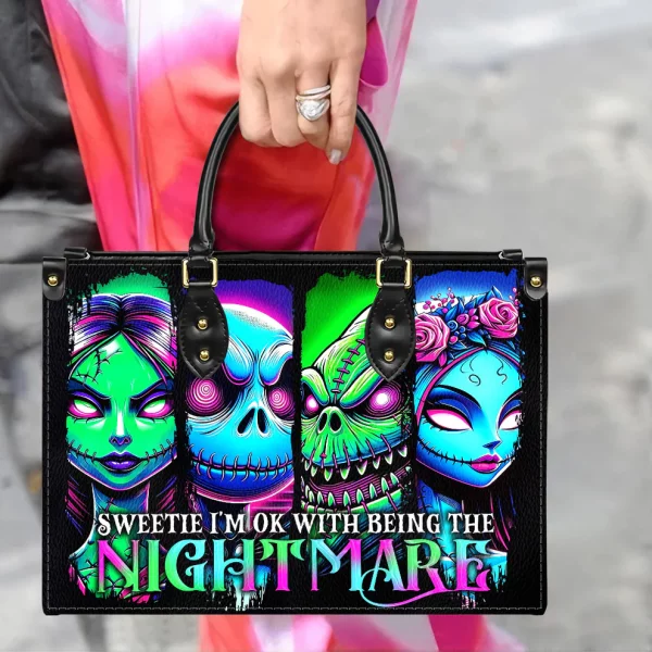 Sweetie I'm OK with Being the Nightmare Purse Handbag Set - Halloween Gift - Image 5