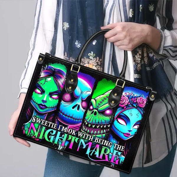 Sweetie I'm OK with Being the Nightmare Purse Handbag Set - Halloween Gift - Image 4