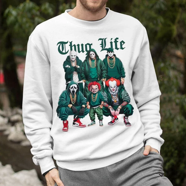 Horror Icons Thug Life Halloween Shirt - Image 2