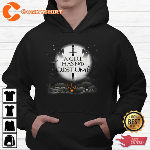 A Girl Has No Costume With Sword Halloween Shirt - Image 3
