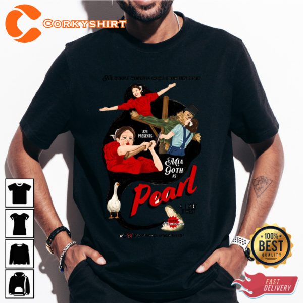 A24 Presents Mia Goth As Pearl Holiday Celebrate Halloween Outfit Unisex T-Shirt