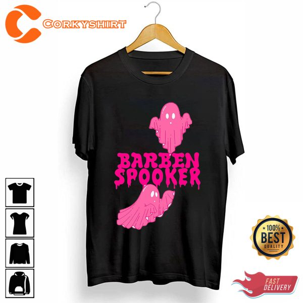 Barben Spooker Spooky Vibes Pink Doll Halloween Costume T-Shirt - Image 2
