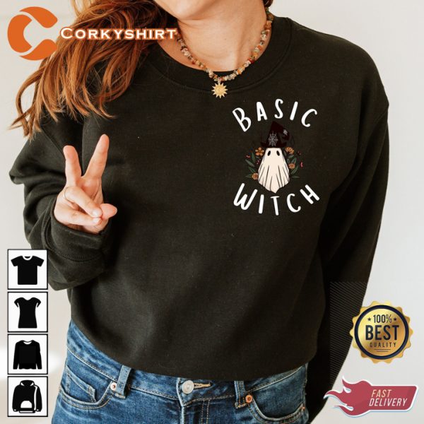 Basic Witch Spooky Ghost Halloween Sweatshirt