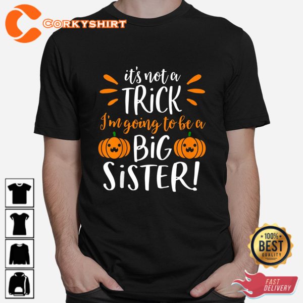 Big Sister Halloween Pregnancy Announcement Sweatshirt - Image 2