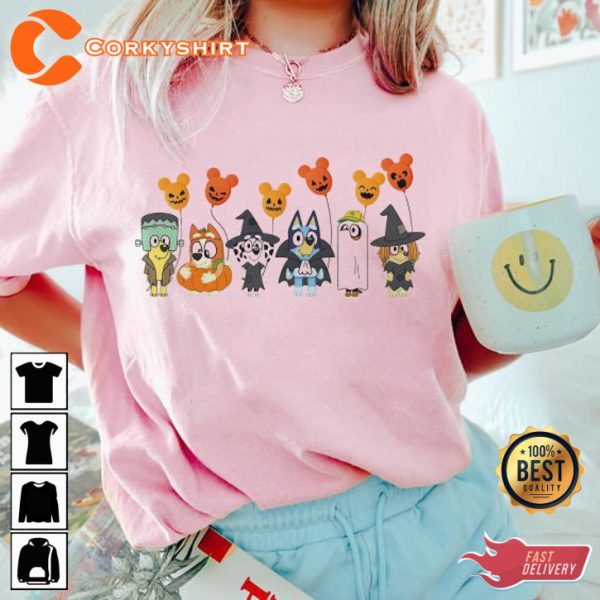 Bluey Halloween Horror Balloon Costume Sweatshirt