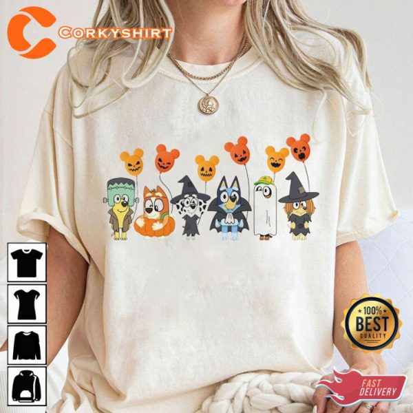 Bluey Halloween Horror Balloon Costume Sweatshirt - Image 3