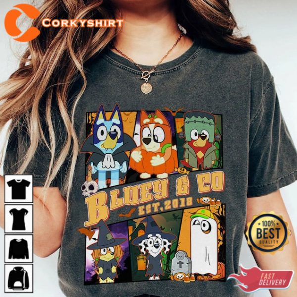 Bluey Halloween Sublimation Design T-shirt - Image 2