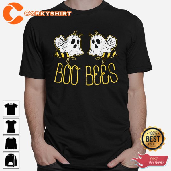 Boo Bees Funny Couples Halloween Sweatshirt - Image 2