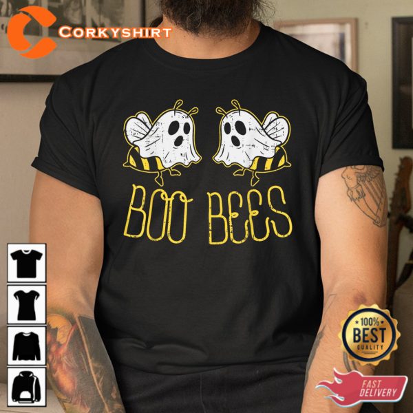 Boo Bees Funny Couples Halloween Sweatshirt - Image 3