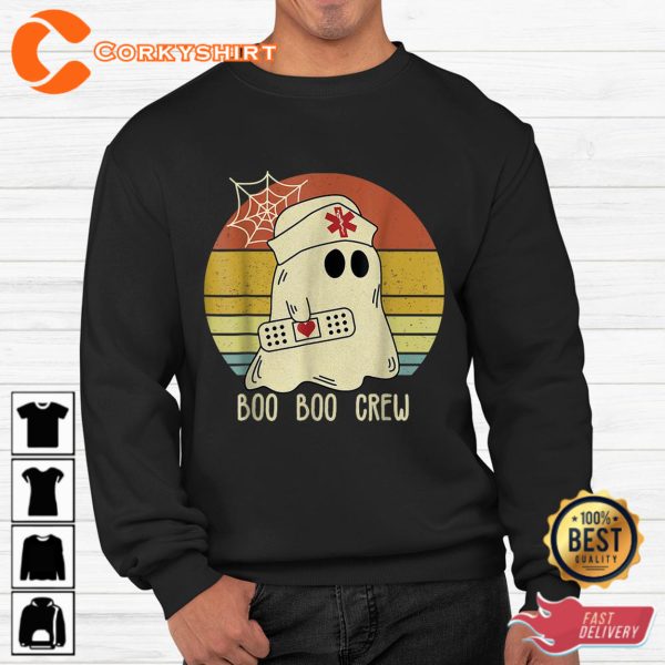 Boo Boo Crew Nurse Funny Halloween Costume Nursing Spooky Hoodie - Image 3