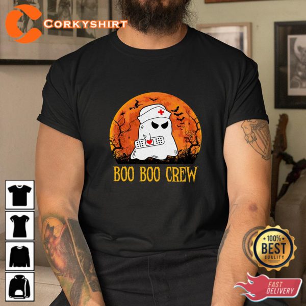 Boo Boo Crew Nurse Funny Halloween Nurse Sweatshirt - Image 3