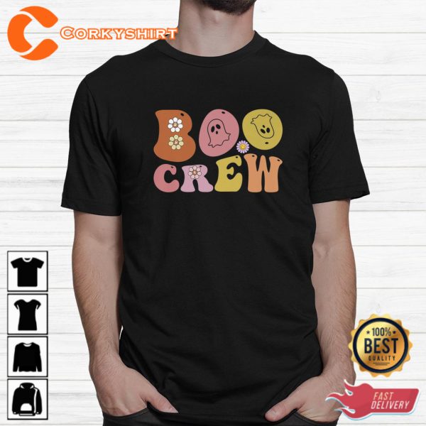 Boo Crew Funny Halloween Teachers Students Hoodie Shirt - Image 2