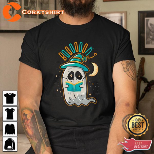 Book Lover Halloween Boo Spooky Paranormal Hoodie Shirt - Image 2
