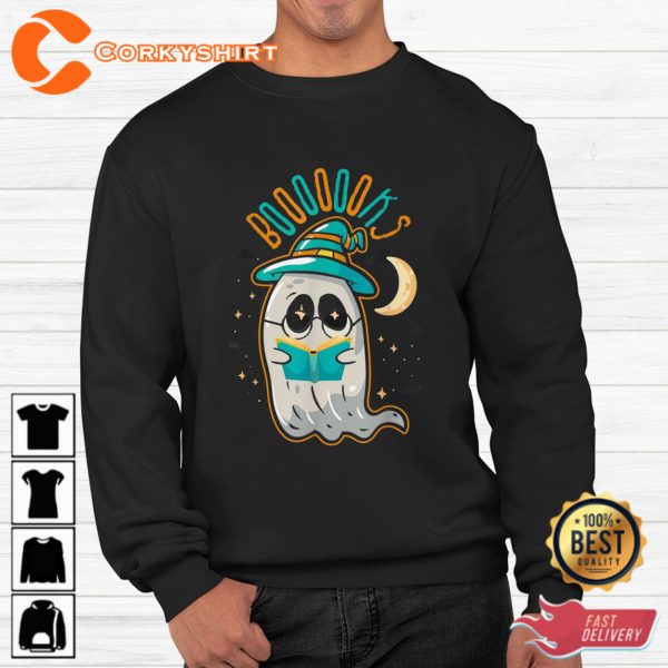Book Lover Halloween Boo Spooky Paranormal Hoodie Shirt - Image 4
