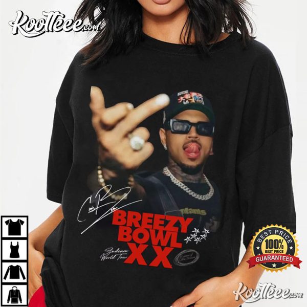 Chris Brown Breezy Bowl XX Shirt, Chris Brown Album Shirt, CB Tour Shirt, Chris Brown Fan Gift (Copy) - Image 4