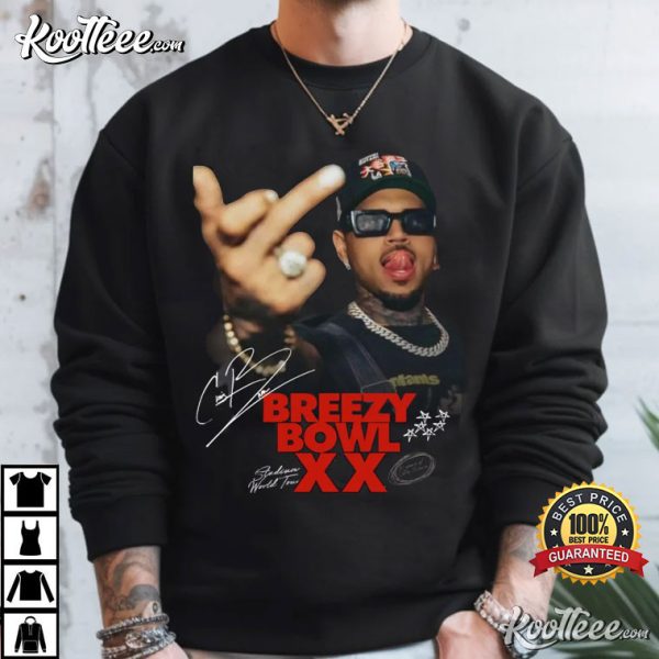 Chris Brown Breezy Bowl XX Shirt, Chris Brown Album Shirt, CB Tour Shirt, Chris Brown Fan Gift (Copy) - Image 3