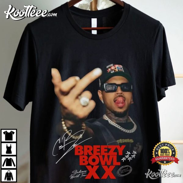 Chris Brown Breezy Bowl XX Shirt, Chris Brown Album Shirt, CB Tour Shirt, Chris Brown Fan Gift (Copy) - Image 2