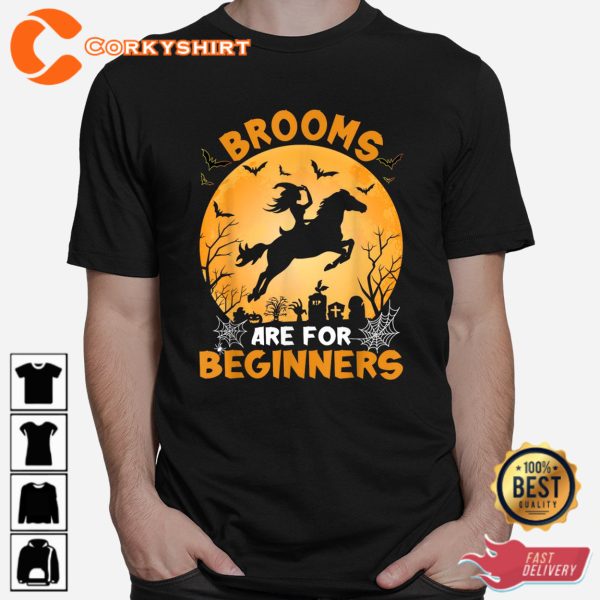 Brooms Are For Beginners Witch Halloween Hoodie - Image 2