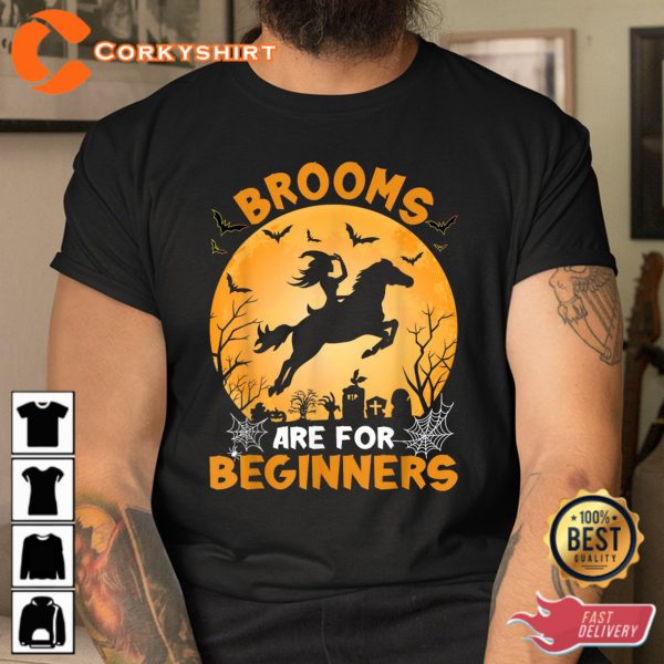 Brooms Are For Beginners Witch Halloween Hoodie - Image 3